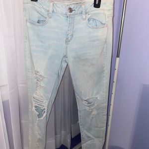 Light blue American eagle skinny Jean high rise